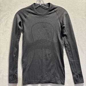 Lululemon Swiftly Tech Long Sleeve Shirt Women's Size 4 Gray Athleisure Yoga Top